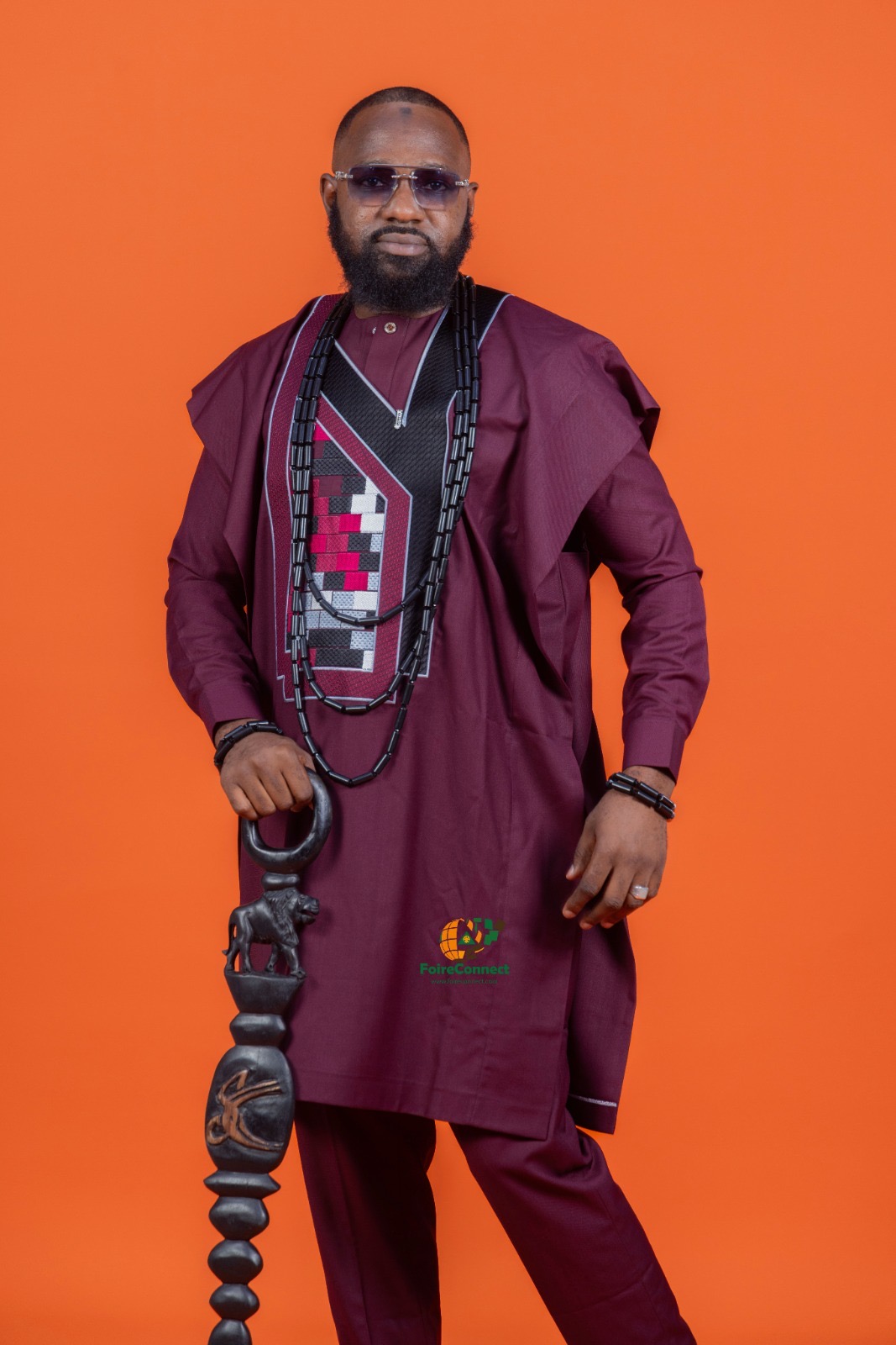 Ensemble trois piéces vetement mode africain